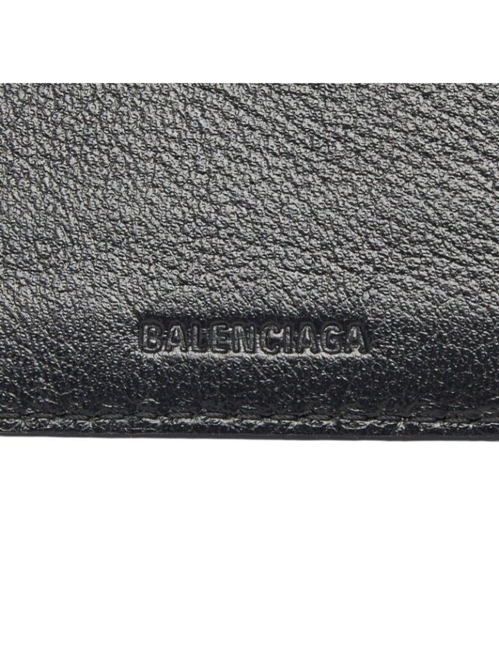 Balenciaga Logo Bifold Wallet Black Leather - Picture 7 of 10